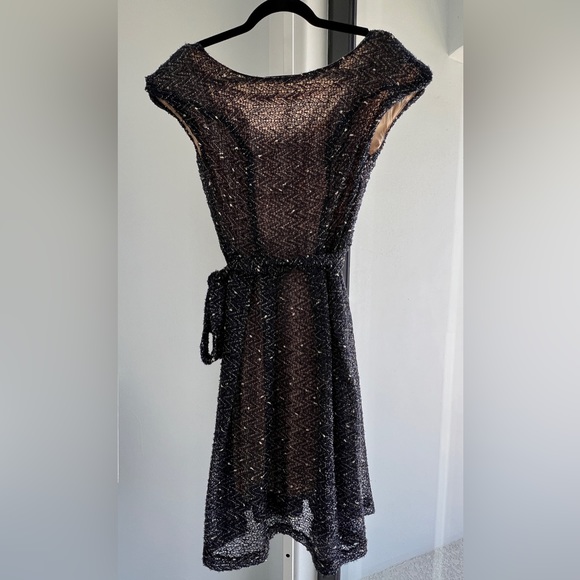 Eva Franco - Anthropologie - New Fit and Flare Dress - Black over Nude Lining - Picture 3 of 5